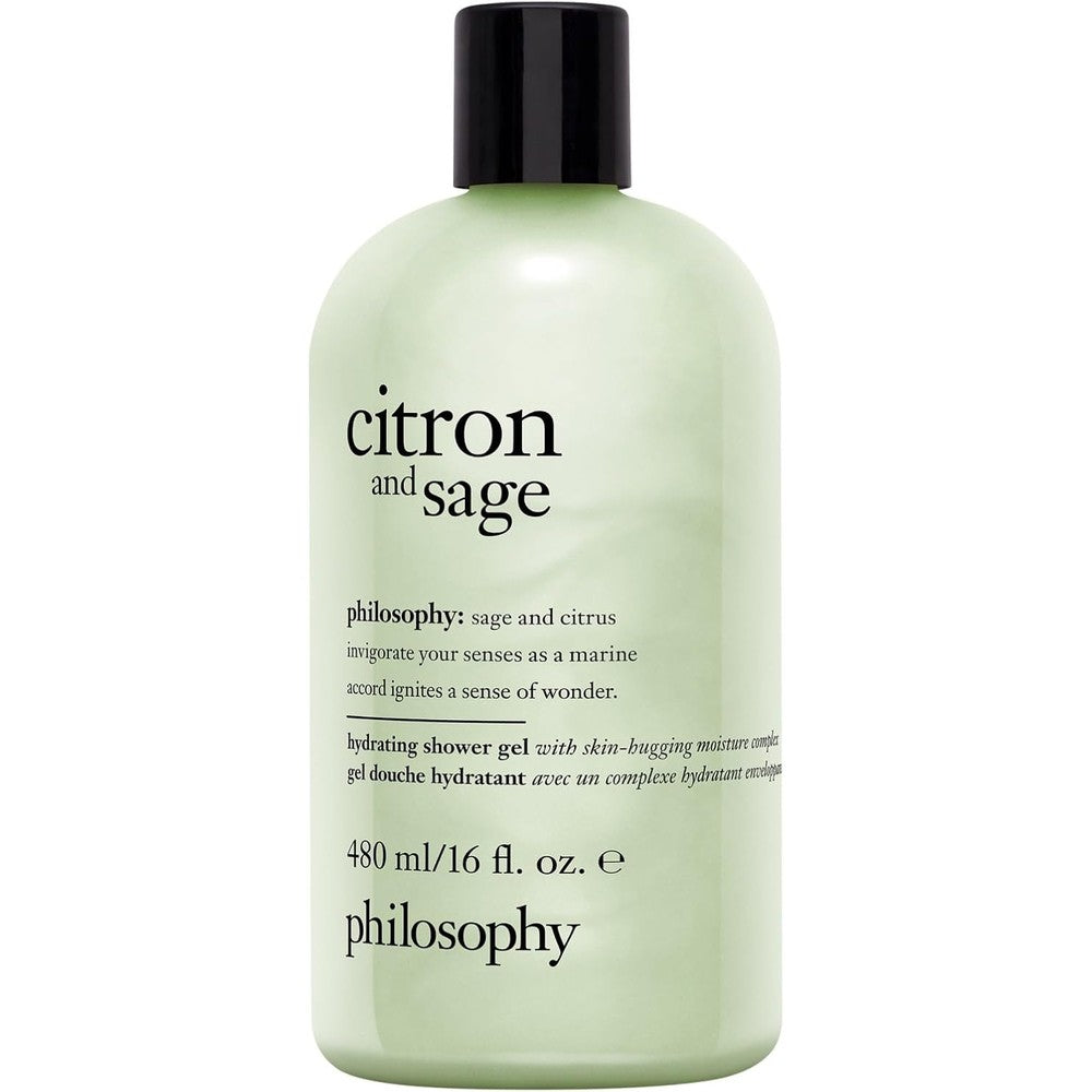 Philosophy Scent-Sational Hydrating Bath And Shower Gel Citron And Sage 16 Fluid Ounce 3-In-1 Formula For Shampoo Shower Gel And Bubble Bath