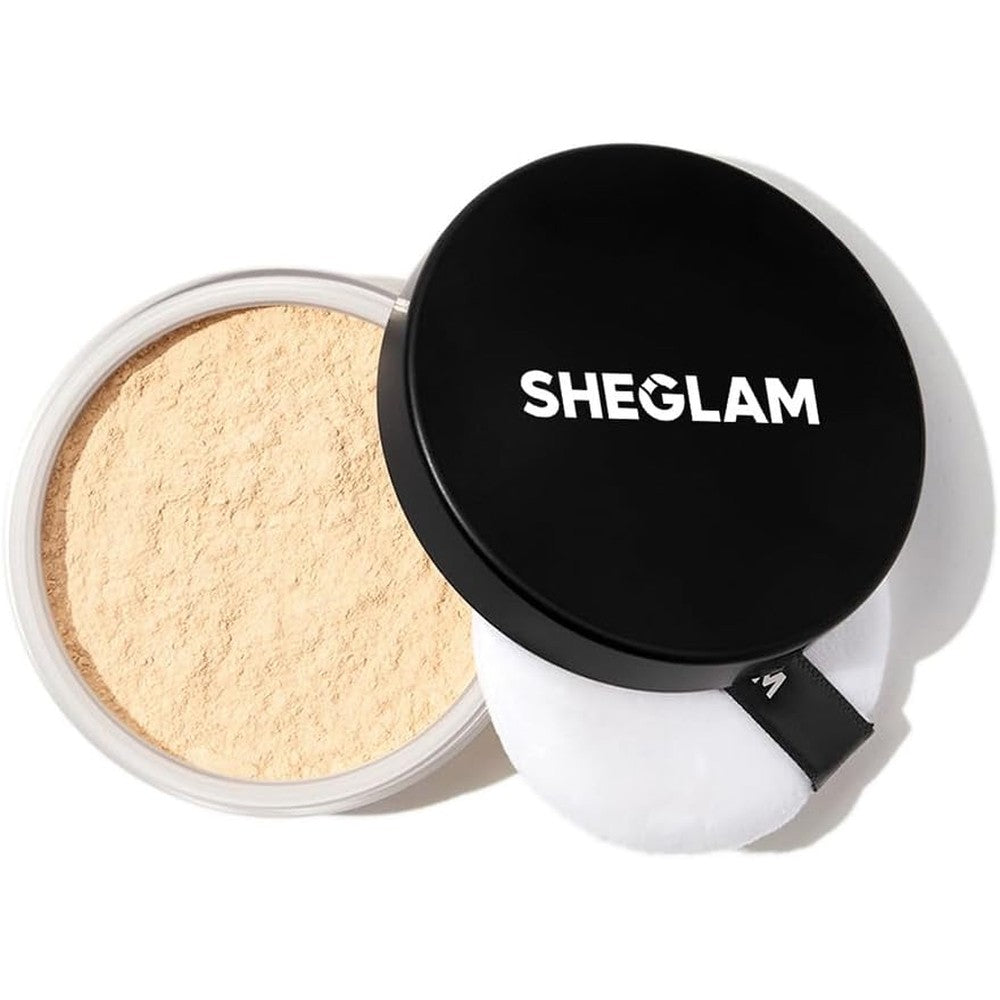 Sheglam Baked Glow Setting Powder Oil Control Loose Face Powder Translucent Pore-Less Flawless Smooths Fine Lines Banana Shade