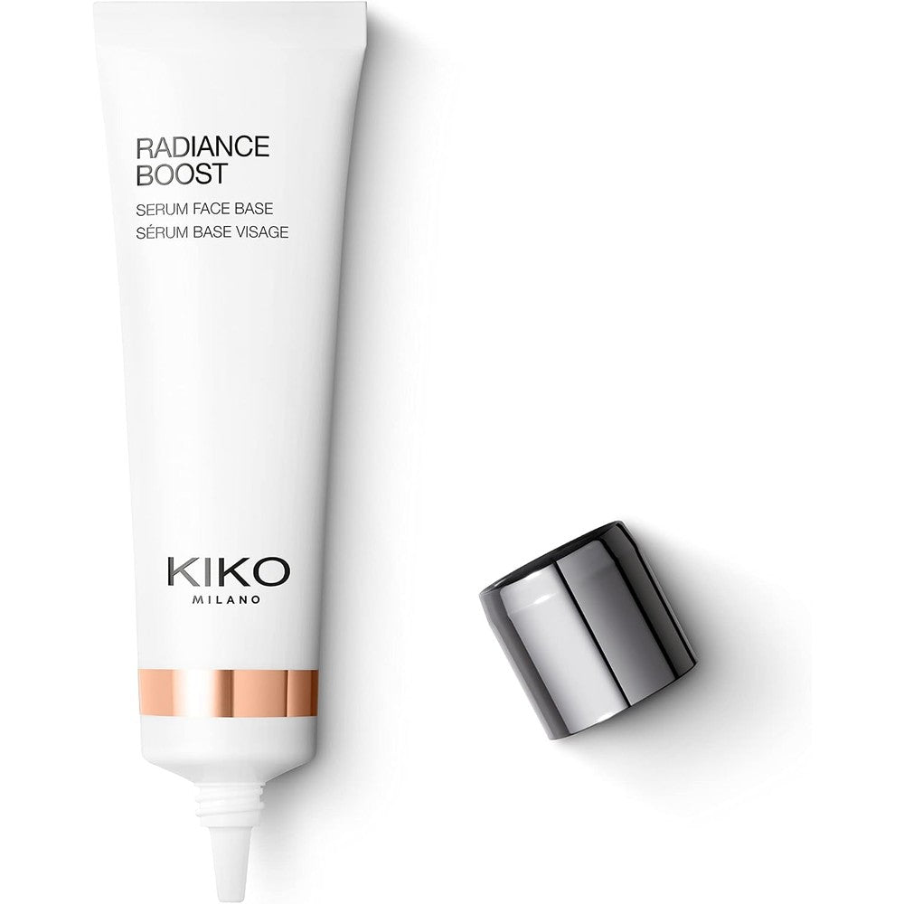 Kiko Milano Radiance Boost Serum Face Base Highlighting And Perfecting Makeup Primer For Natural Glow Peach Tint 30 Milliliters