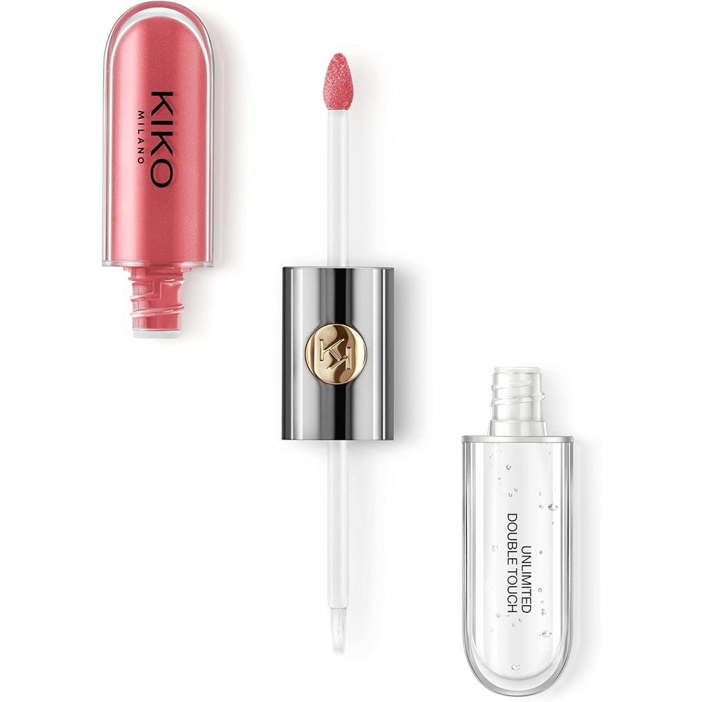 Kiko Milano Unlimited Double Touch Long Lasting Liquid Lipstick And Glossy Top Coat Spicy Rose 110 Six Milliliter