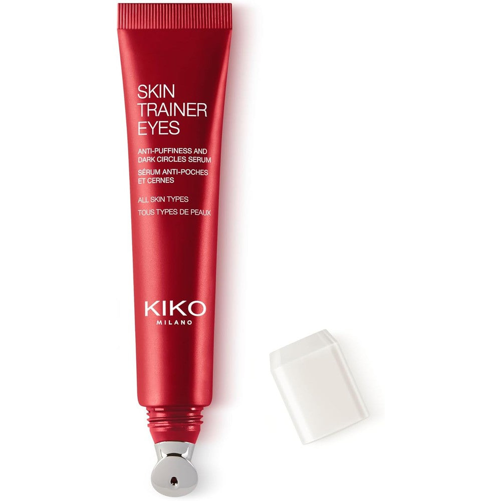 KIKO Milano Skin Trainer Eyes Under Eye Serum For Dark Circles And Puffiness Reduction With Refreshing Cooling Metal Tip Applicator 15 Millilitres