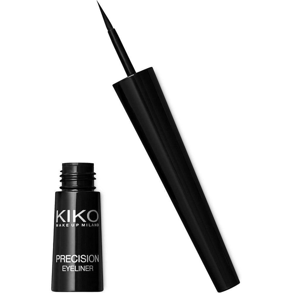 Kiko Milano Precision Eyeliner Liquid Eyeliner With Tapered Felt Tip Applicator Intense Black 2.5 Milliliter