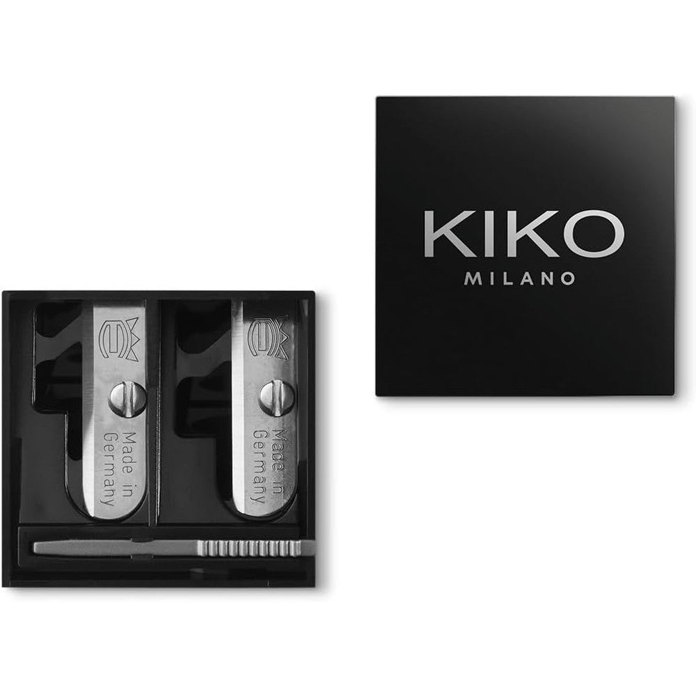 Kiko Milano Double Sharpener Professional Makeup Pencil Sharpener For Standard And Jumbo Pencils