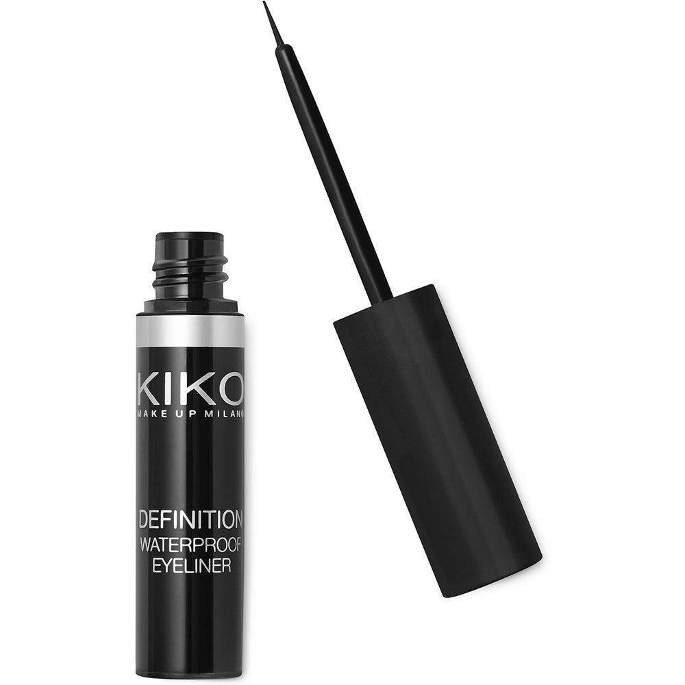 Kiko Milano Definition Waterproof Eyeliner Intense Black Precise Long Lasting Liquid Eyeliner 2.5 Milliliters