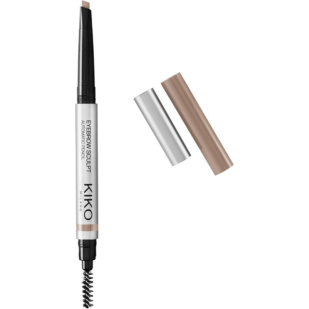 Kiko Milano Eyebrow Sculpt Automatic Pencil For Sculpted Eyebrows Dual Ended Chisel Tip Spoolie Brush 07 Cool Light Blondes 0.25 Gram