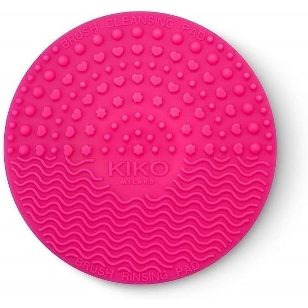 KIKO Milano Brush Cleansing Pad Pink Dual Textured Silicone Makeup Brush Cleaner One Count