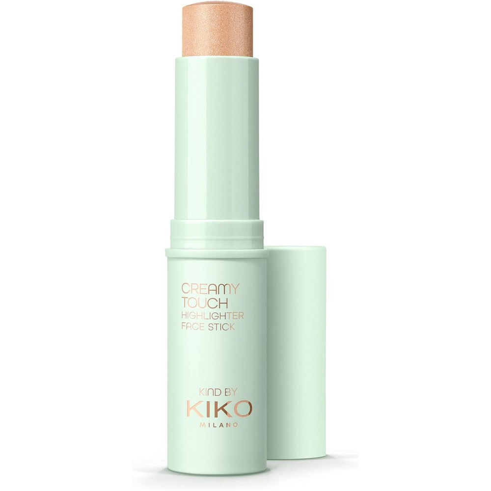 KIKO Milano Kind By KIKO Creamy Touch Highlighter Face Stick 01 Light Me Up Sustainable Vegan Formula Metallic Radiance Glow Makeup Eight Grams
