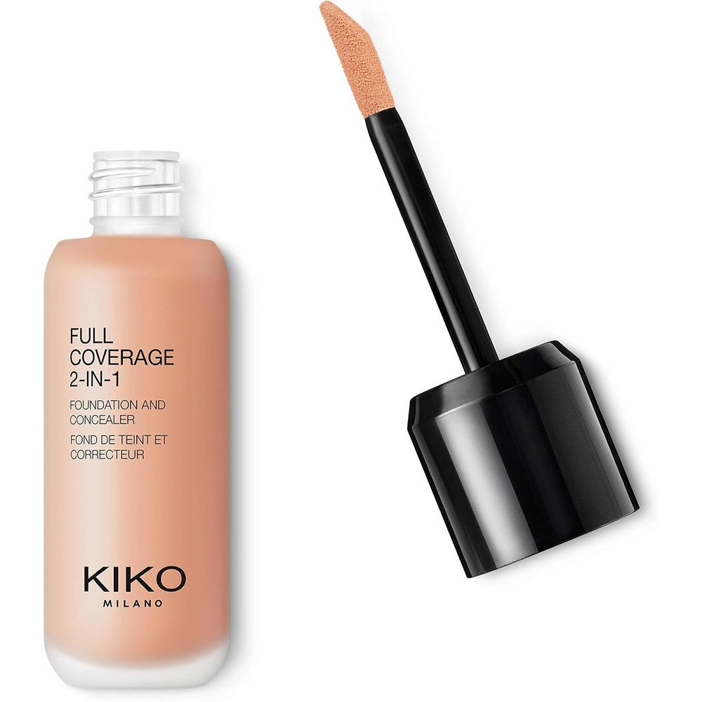 Kiko Milano Full Coverage Two In One Foundation And Concealer With Matte Satin Finish In Cool Rose Size Twenty Five Milliliters