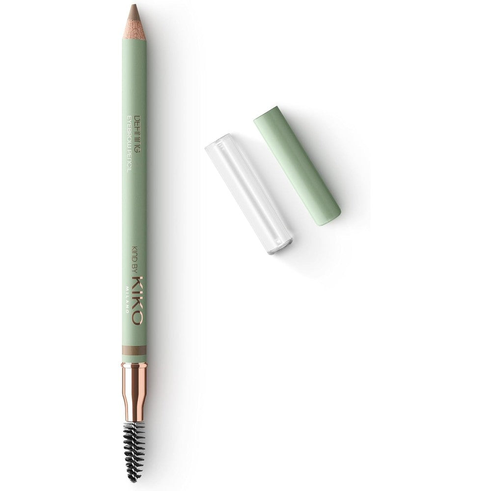 KIKO Milano Kind By KIKO Defining Eyebrow Pencil With Integrated Spoolie Brush 01 Taupe Shade For Shaping And Filling Brows 1.08 Grams
