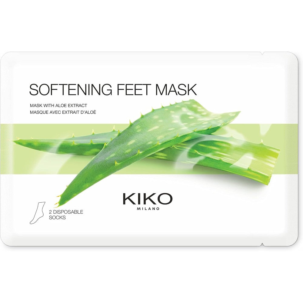 KIKO Milano Softening Feet Mask Fabric Foot Masks With Aloe Extract For Deep Hydration And Dry Skin Relief One Pair Pack
