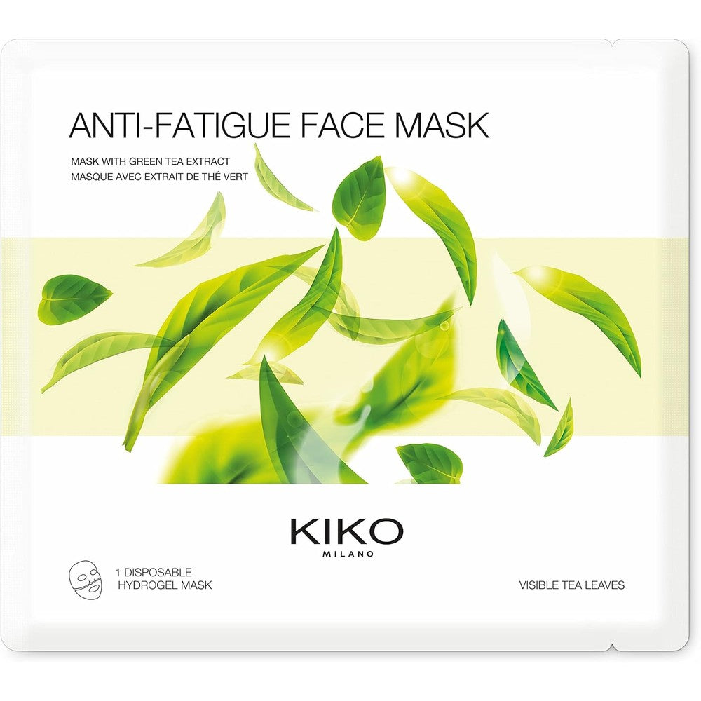 Kiko Milano Energizing Anti Fatigue Face Mask Moisturising Hydrogel Facial Sheet Mask With Green Tea Extract For Tired Skin One Count