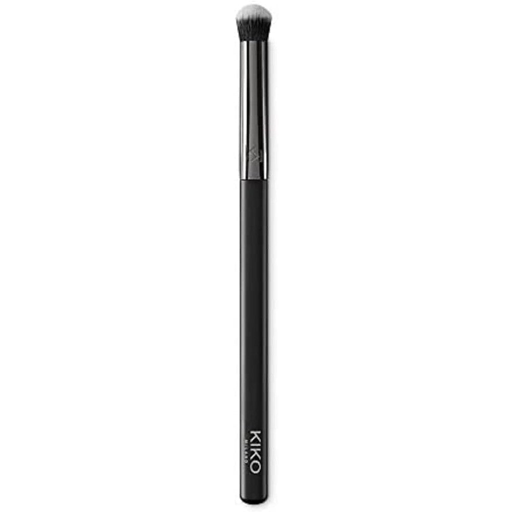 KIKO Milano Face 02 Intensive Coverage Brush Face And Eye Makeup Tool With Densely Packed Synthetic Fibers Matte Black Handle
