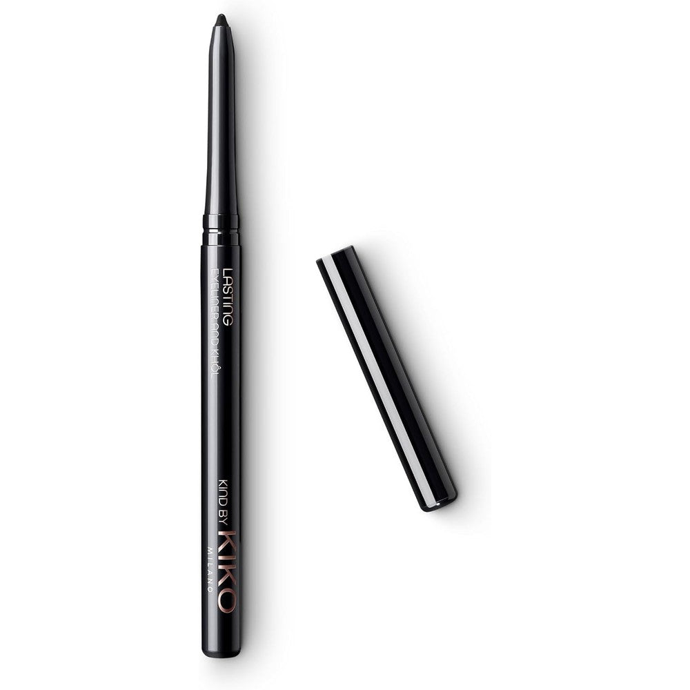 KIKO Milano Kind By KIKO Lasting Eyeliner And Khol Long Wear Matte Eye Pencil For Waterline And Outer Eye Shade 01 Black 0.35 Grams