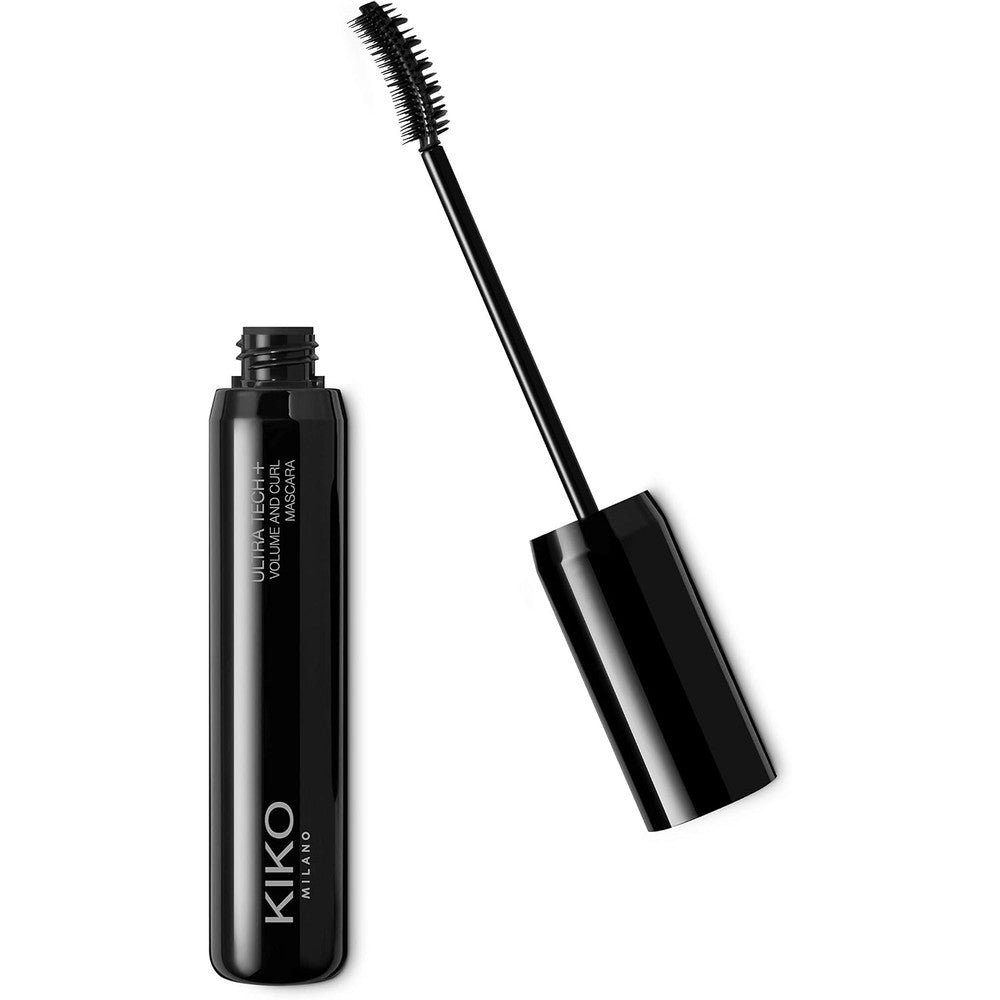 Kiko Milano Ultra Tech Plus Volume And Curl Enhancing Mascara For Clump Free Eyelash Lift And Definition In Black Color Twelve Milliliters