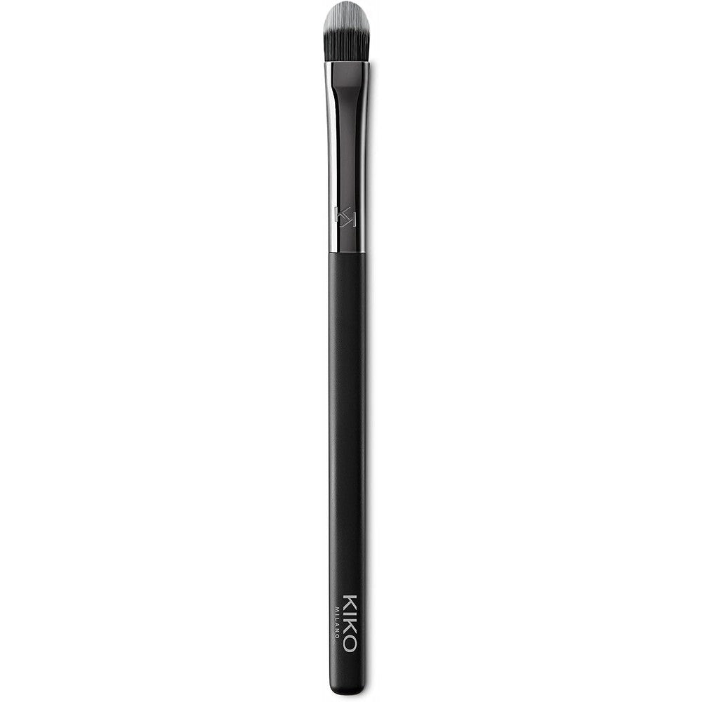 KIKO Milano Face 01 Concealer Brush With High Quality Synthetic Fibers For Liquid And Cream Makeup Matte Black Handle Professional Grade Single Count