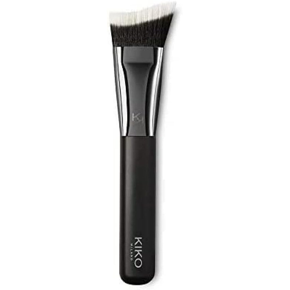 KIKO Milano Face 15 Sculpting Brush For Precise Contouring And Face Defining High Density Synthetic Fibers Matte Black Handle One Count