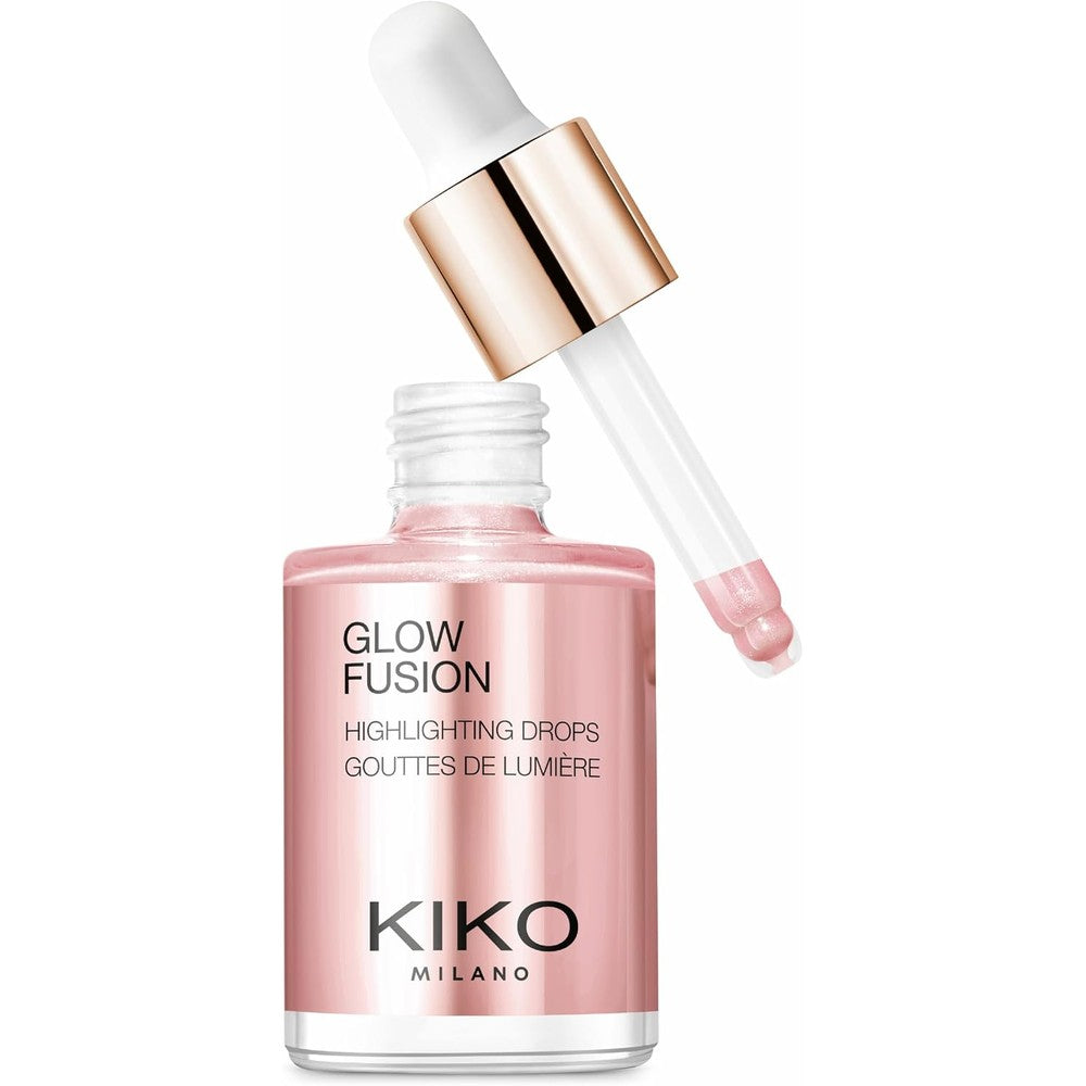 KIKO Milano Glow Fusion Highlighting Drops 01 Platinum Rose Liquid Face Highlighter With Metallic Finish 10ml