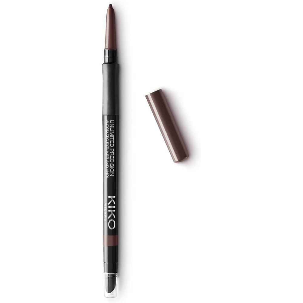 Kiko Milano Unlimited Precision Automatic Eyeliner And Kohl Pencil Long Lasting Waterproof Eye Makeup Shade 13 Dark Chocolate 0.35 Grams