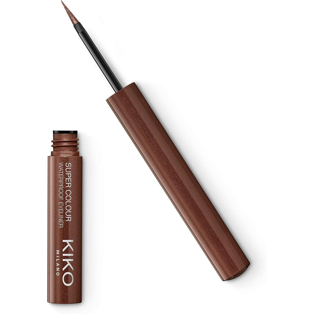 Kiko Milano Super Colour Waterproof Eyeliner High Coverage And Water Resistant Long Lasting Liquid Eyeliner 08 Bronze 1.7 Milliliters