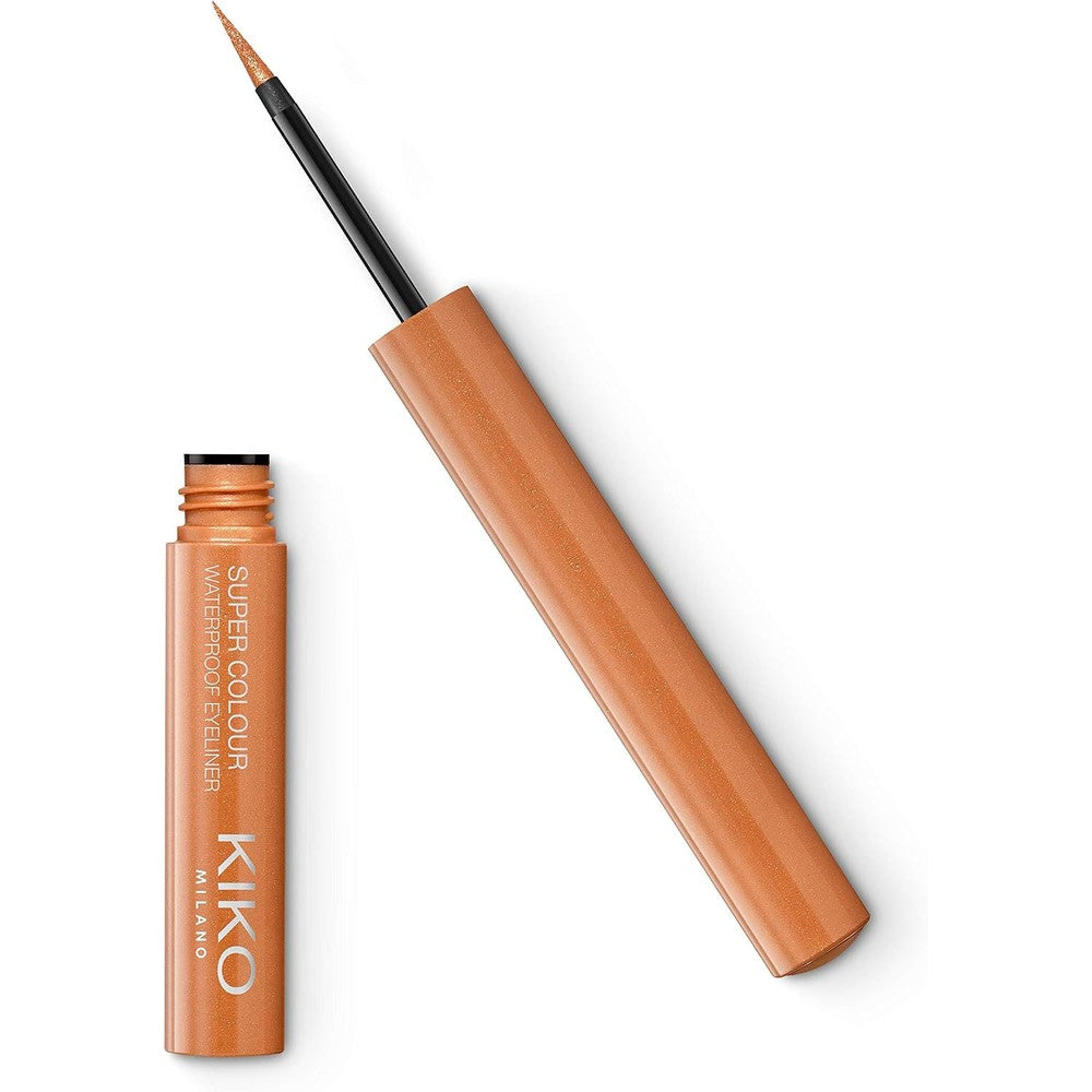 Kiko Milano Super Colour Waterproof Eyeliner High Coverage Water Resistant Liquid Eyeliner Shade 03 Light Copper 1.7 Milliliter