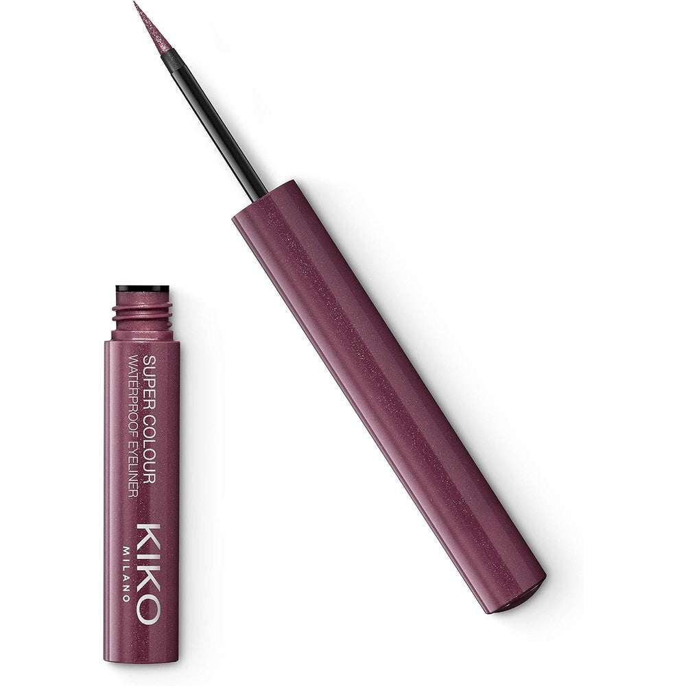 KIKO Milano Super Colour Waterproof Eyeliner High Coverage Water Resistant Long Lasting Liquid Eyeliner 07 Burgundy 1.7 Milliliters