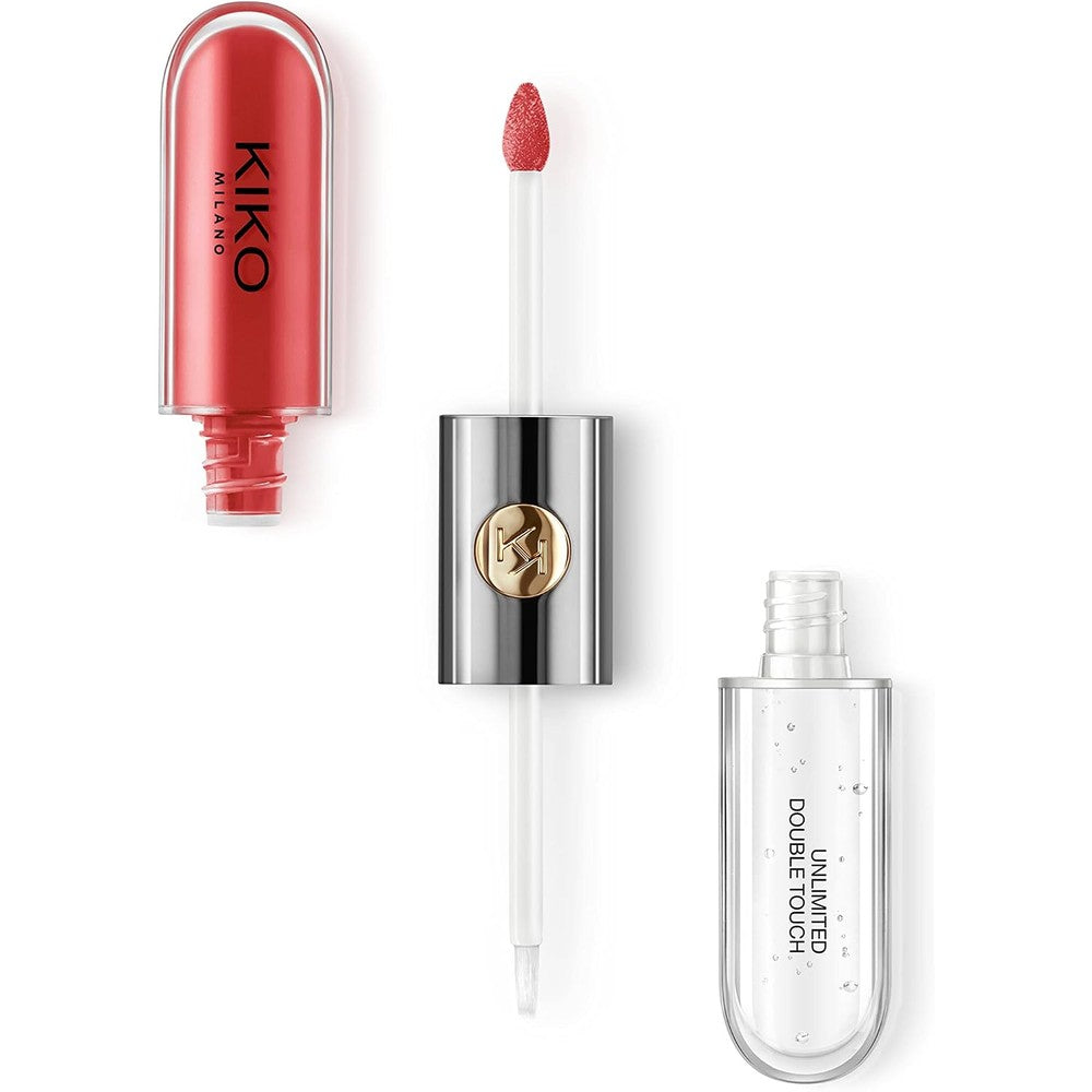 Kiko Milano Unlimited Double Touch Liquid Lipstick With Matte Colour And Lip Gloss Finish Fire Red 115 6 Millilitre