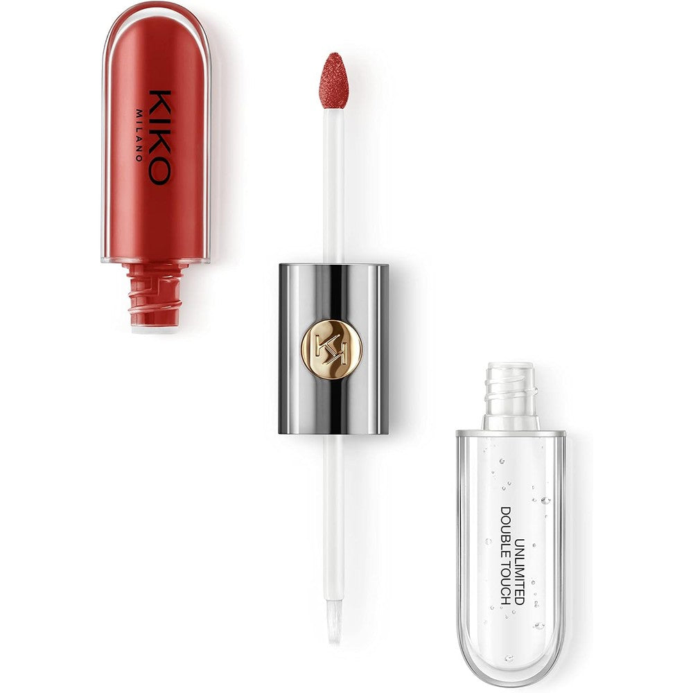 KIKO Milano Unlimited Double Touch Liquid Lipstick And Long Lasting High Shine Lip Gloss Two Step Lip Color System 6 Milliliter