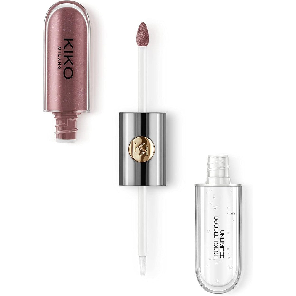 Kiko Milano Unlimited Double Touch Liquid Lipstick 121 Dark Rosy Chestnut Long Lasting Two Step High Shine Transfer Proof Lip Colour Six Millilitre