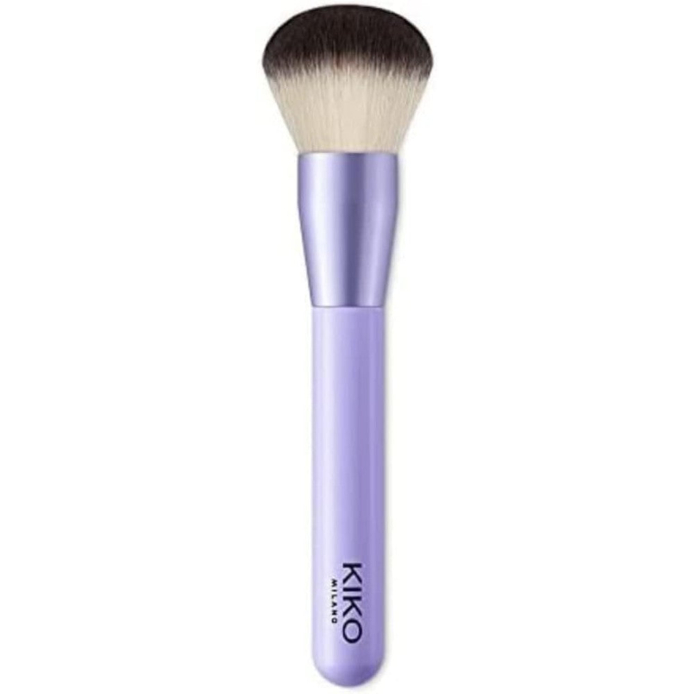 Kiko Milano Smart Powder Brush 102 Rounded Face Brush With High Quality Synthetic Fibers For Compact And Loose Powder Application