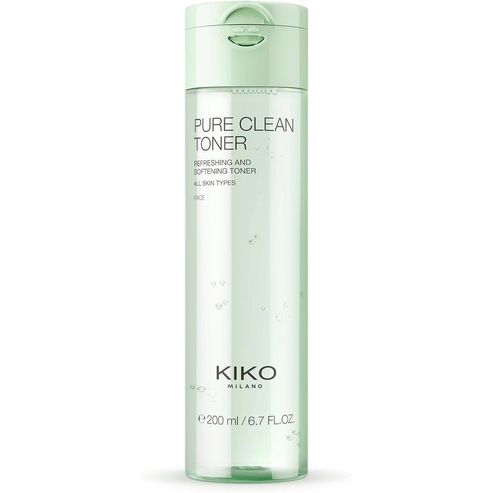 KIKO Milano Pure Clean Toner Moisturising And Softening Face Toner For All Skin Types With Hyaluronic Acid And Pomegranate Extract 200 Milliliter