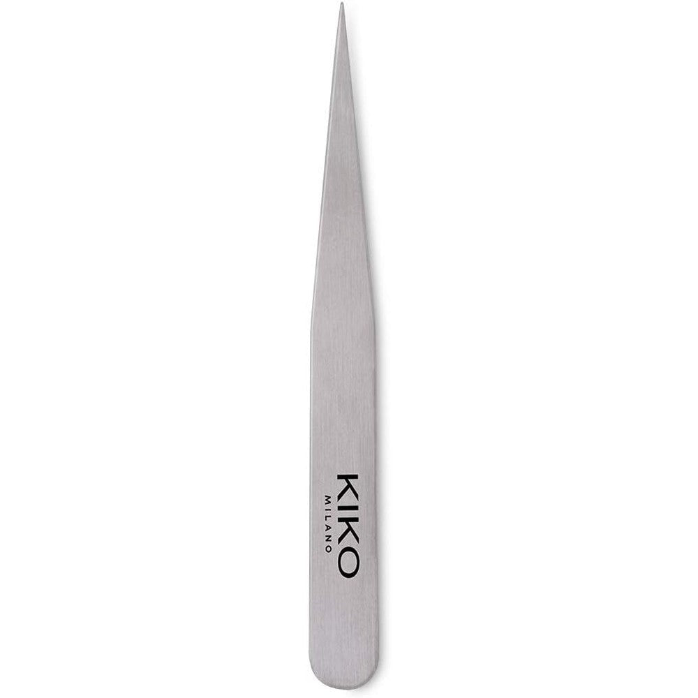 Kiko Milano Pointed Tweezers Professional Ultra-Pointed Eyebrow Grooming Tool Silver Finish