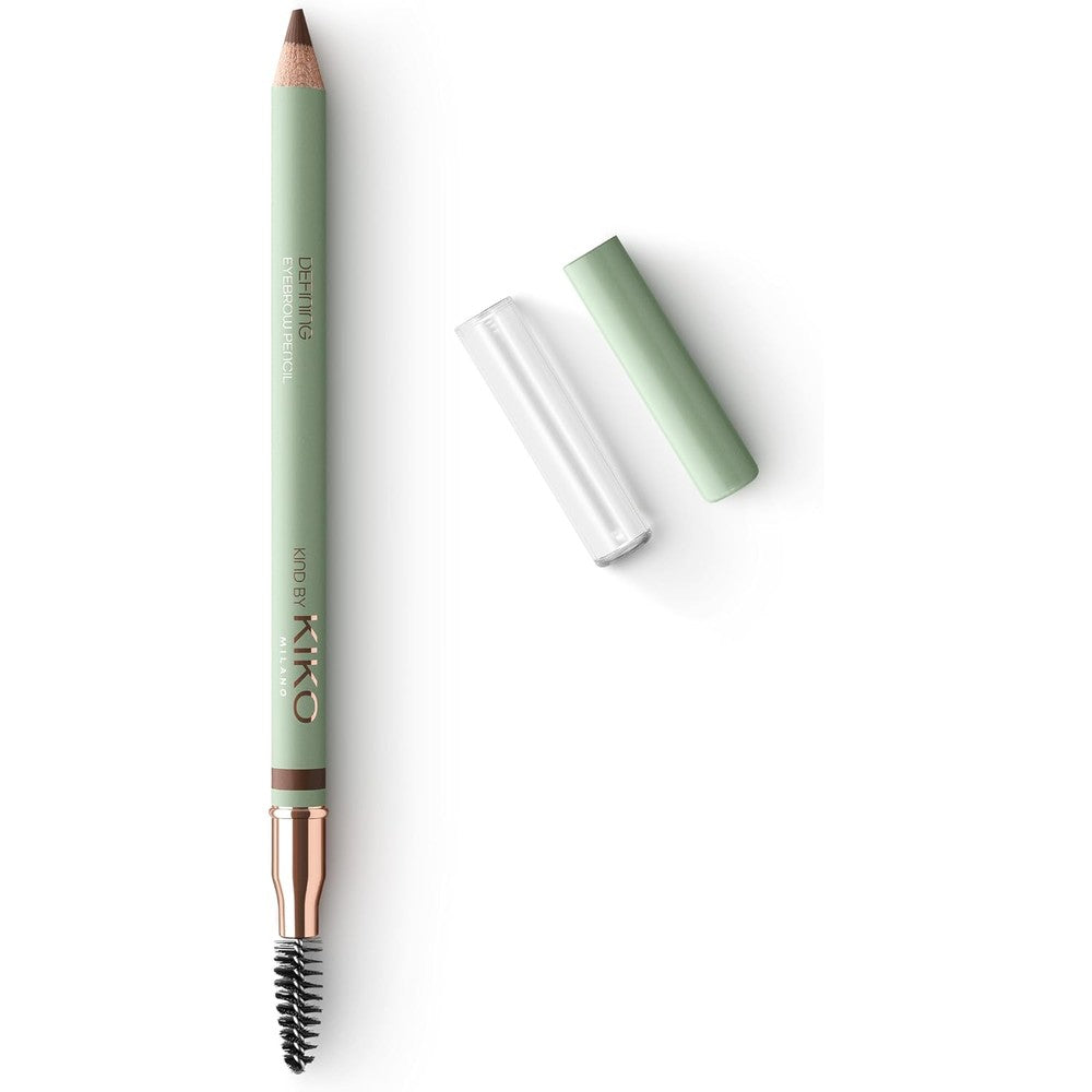 KIKO Milano Kind by KIKO Defining Eyebrow Pencil With Spoolie, Vegan Dual Ended Brow Filler, Shade 03 Dark Chocolate, 1.08 Grams