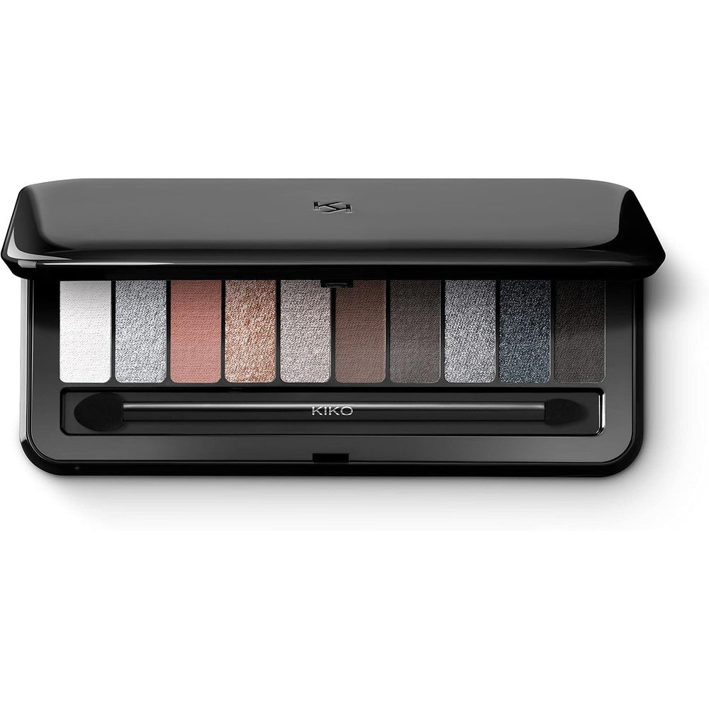 KIKO Milano Soft Nude Eyeshadow Palette With Ten Multi Finish Earthy And Smokey Shades Seven Point Five Grams