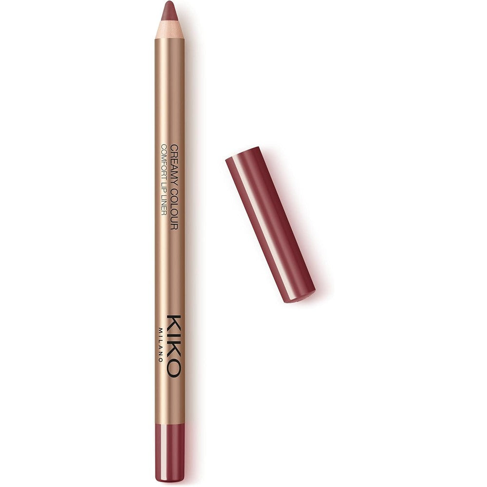 Kiko Milano Creamy Colour Comfort Lip Liner Shade 24 Geranium Long Lasting Waterproof Smudge Proof Transfer Resistant Lip Pencil Size 1.2 Grams