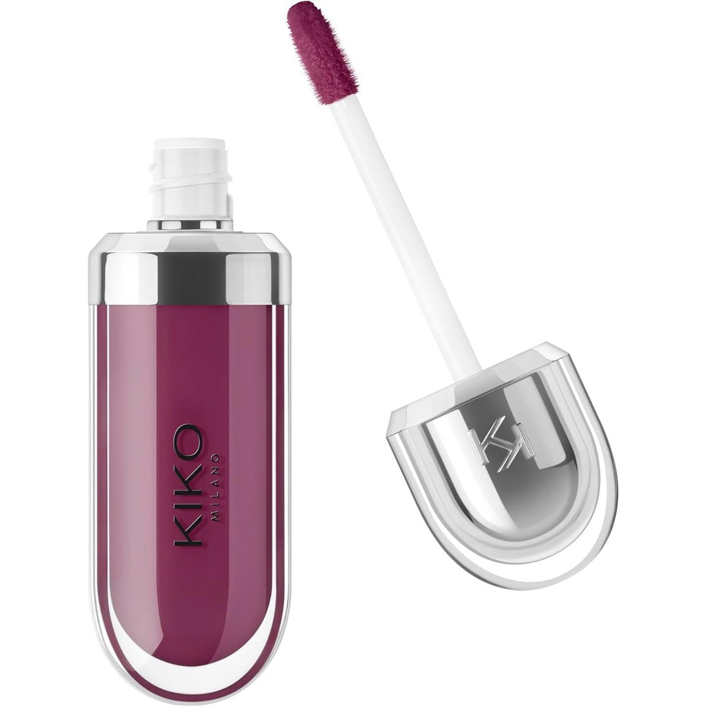 KIKO Milano 3D Hydra Lip Gloss High Shine Hydrating Plumping Non Sticky Moisturizing Lip Makeup 30 Deep Purple 6.5 Milliliters