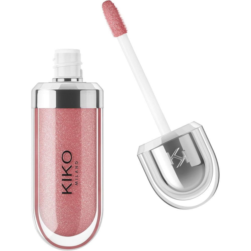 Kiko Milano 3D Hydra Lip Gloss 35 Pearly Warm Mauve High Shine Hydrating Plumping Lip Makeup 6.5 Milliliters