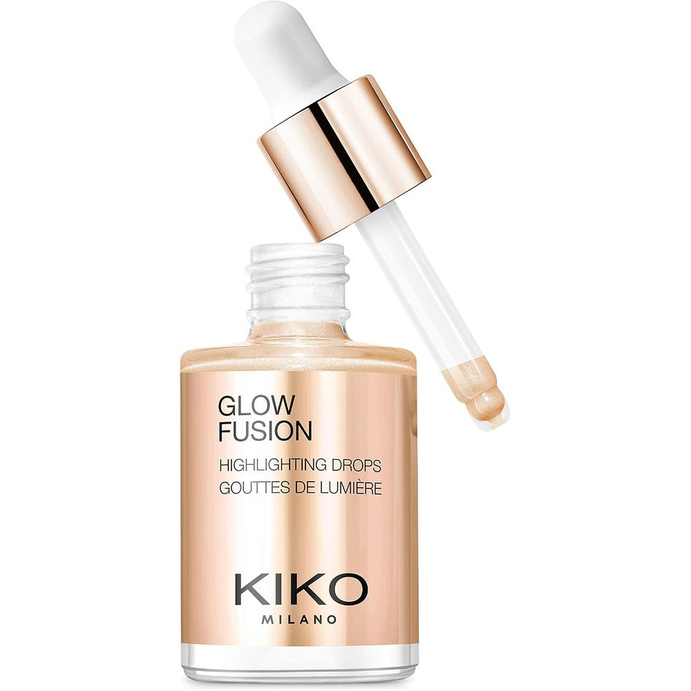 KIKO Milano Glow Fusion Highlighting Drops 03 Gold Mine Liquid Face Highlighter With A Metallic Finish 10 Milliliter