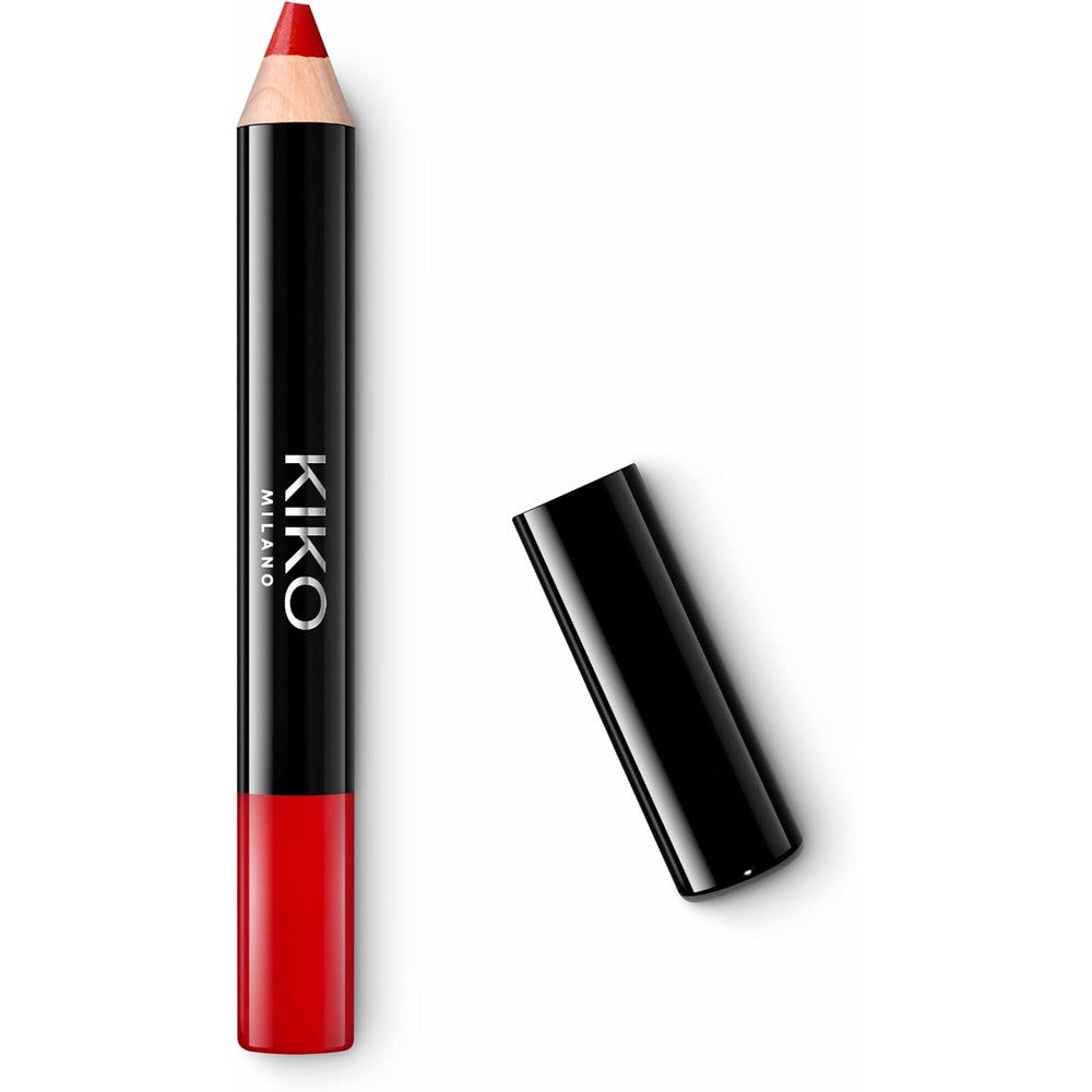 Kiko Milano Smart Fusion Creamy Lip Crayon Nourishing On The Go Pencil Lip Gloss For Radiant Shine 07 Cherry Red 1.6 Gram