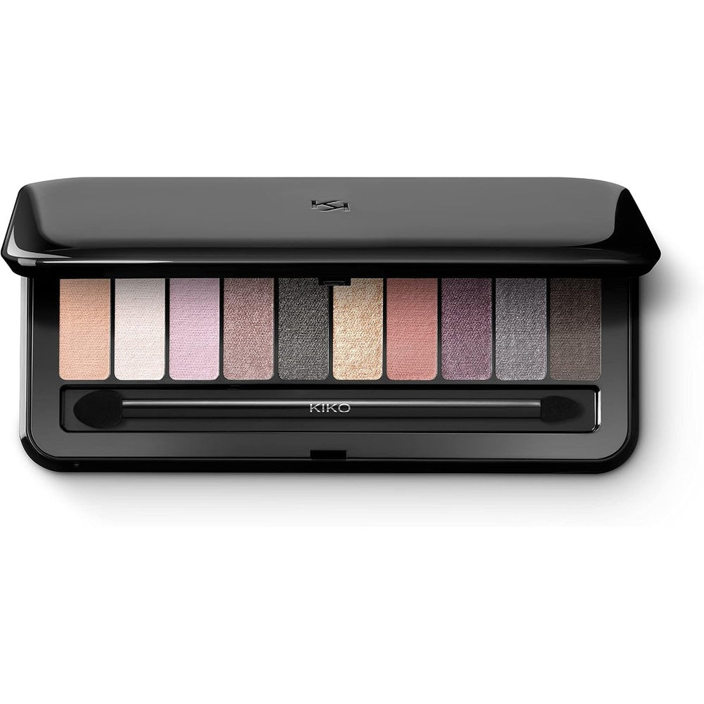 Kiko Milano Soft Nude Eyeshadow Palette 01 Garden Rose With Ten Multi Finish Highly Pigmented Matte Shimmer And Metallic Shades Seven Point Five Grams