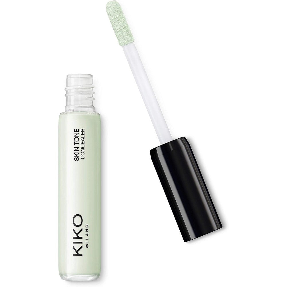 Kiko Milano Skin Tone Concealer 01 Green Fluid Smoothing Concealer For Redness Correction And Flawless Base 3.5 Milliliter