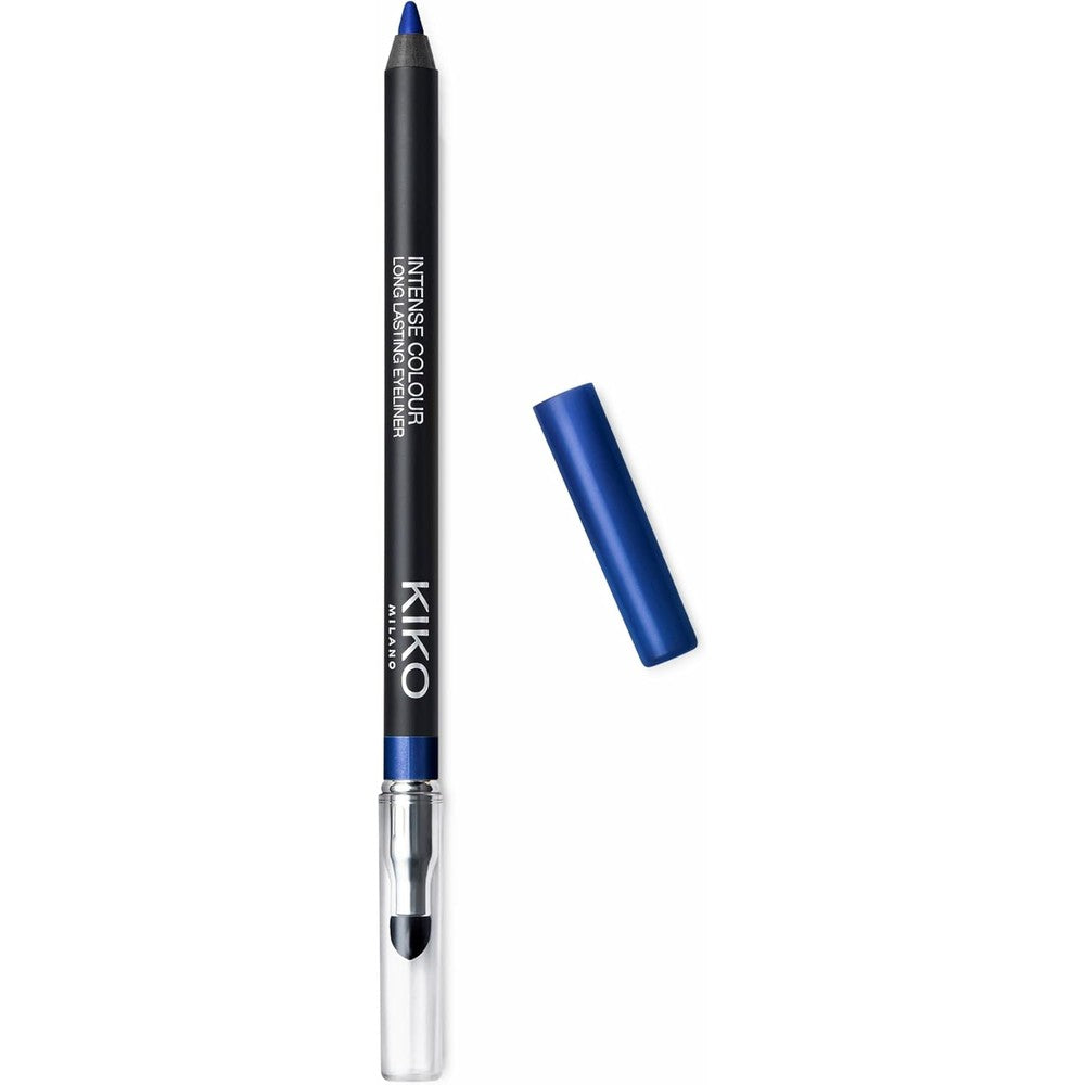 Kiko Milano Intense Colour Long Lasting Eyeliner 14 Metallic Blue Smooth Gliding Outer Eye Pencil With Built In Smudger 1.2 Grams