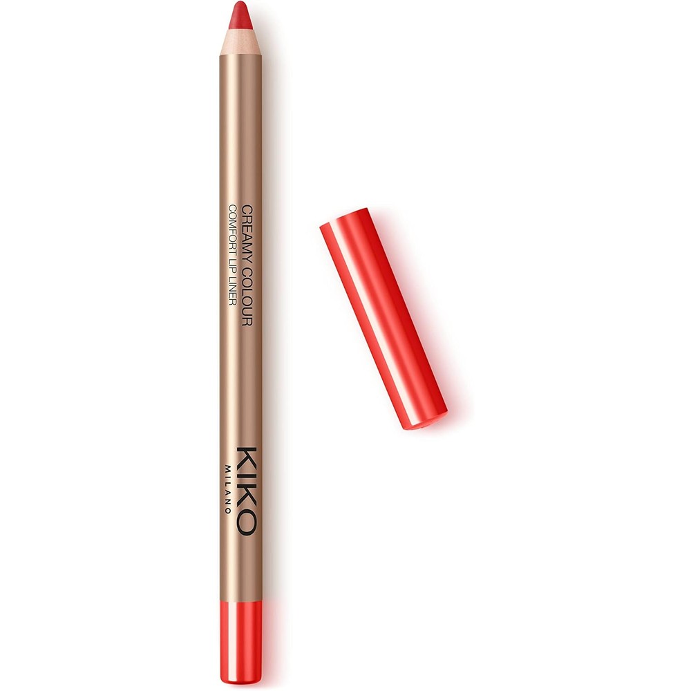 Kiko Milano Creamy Colour Comfort Lip Liner 24 Geranium Long Lasting Waterproof Lip Pencil High Pigmentation Matte Finish 1.2 Grams