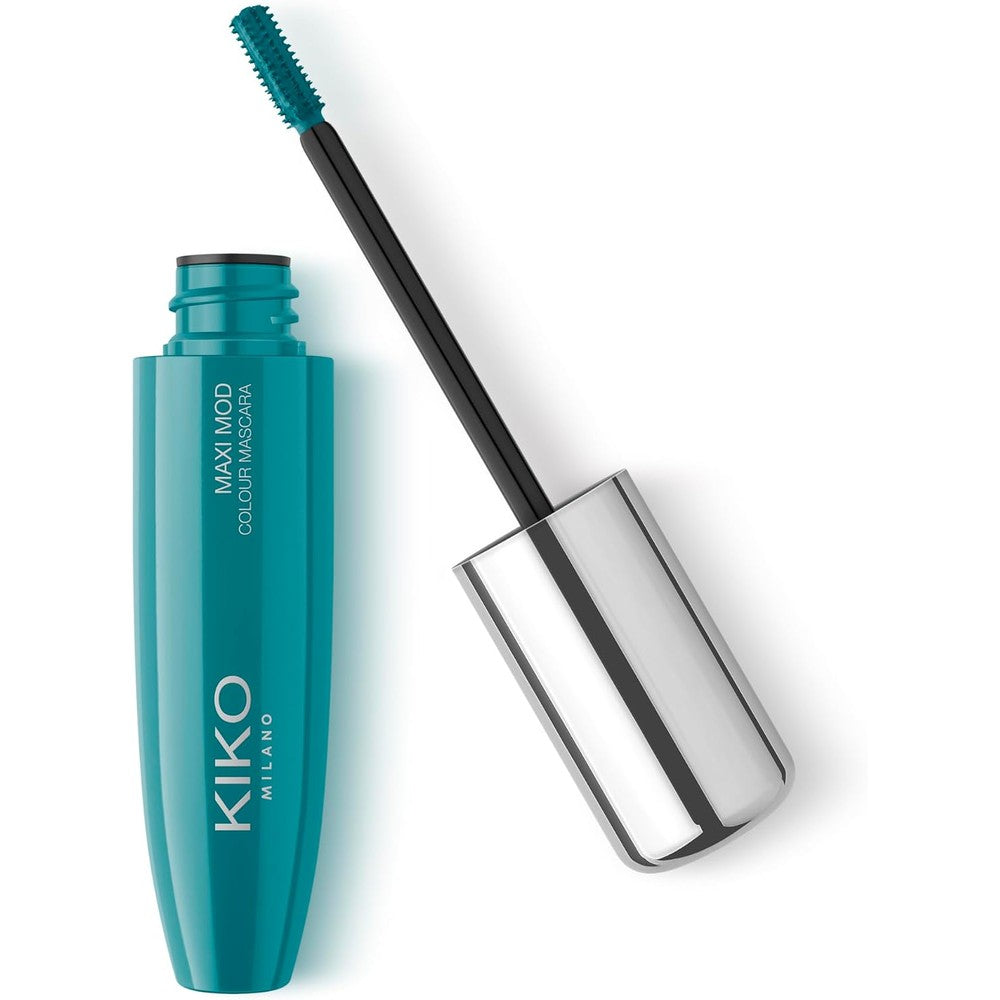 Kiko Milano Maxi Mod Colour Mascara 04 Metallic Green 12 Milliliters Volumizing Mascara With Mini Applicator