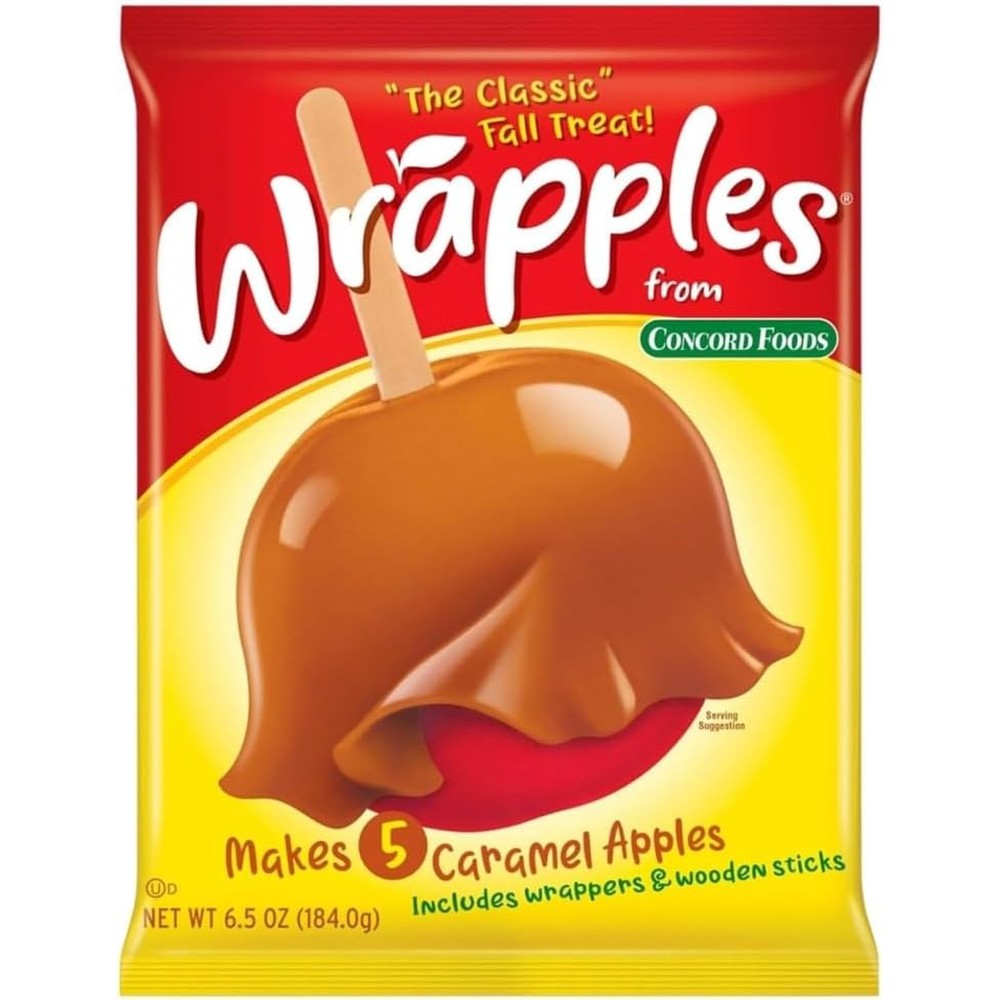 Concord Foods Wrapples Caramel Apple Wraps front view packaging for easy homemade treats