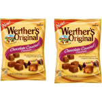 Storck Werthers Original Chocolate Covered Caramels front packaging view showcasing premium imported milk chocolate candy