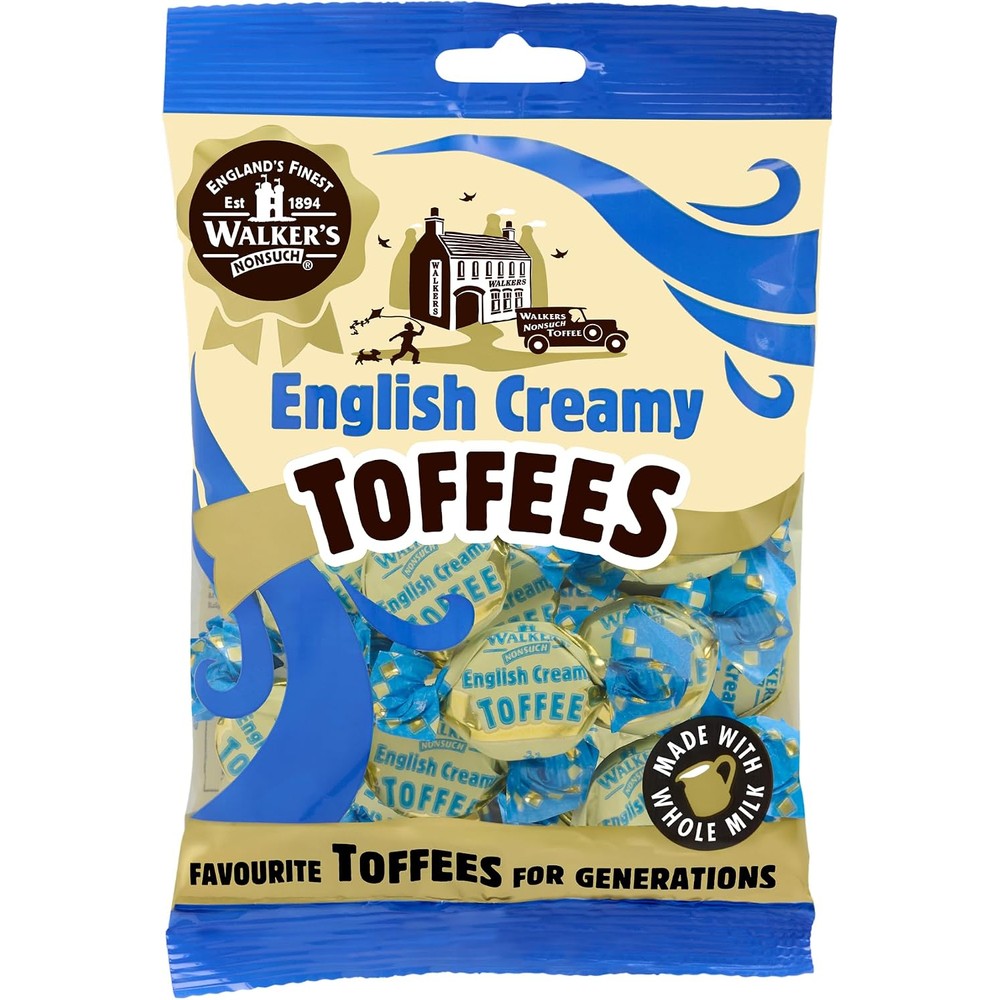 Walkers Nonsuch English Creamy Toffees front view premium British candy bag
