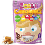 Zollipops Zolli Caramelz Sugar Free Candy front packaging view imported keto treats