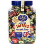 Walkers Nonsuch Assorted Toffees and Chocolate Eclairs front view jar of imported British candy