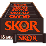 Skor Crisp Butter Toffee and Chocolate Candy Bars eighteen count box front view