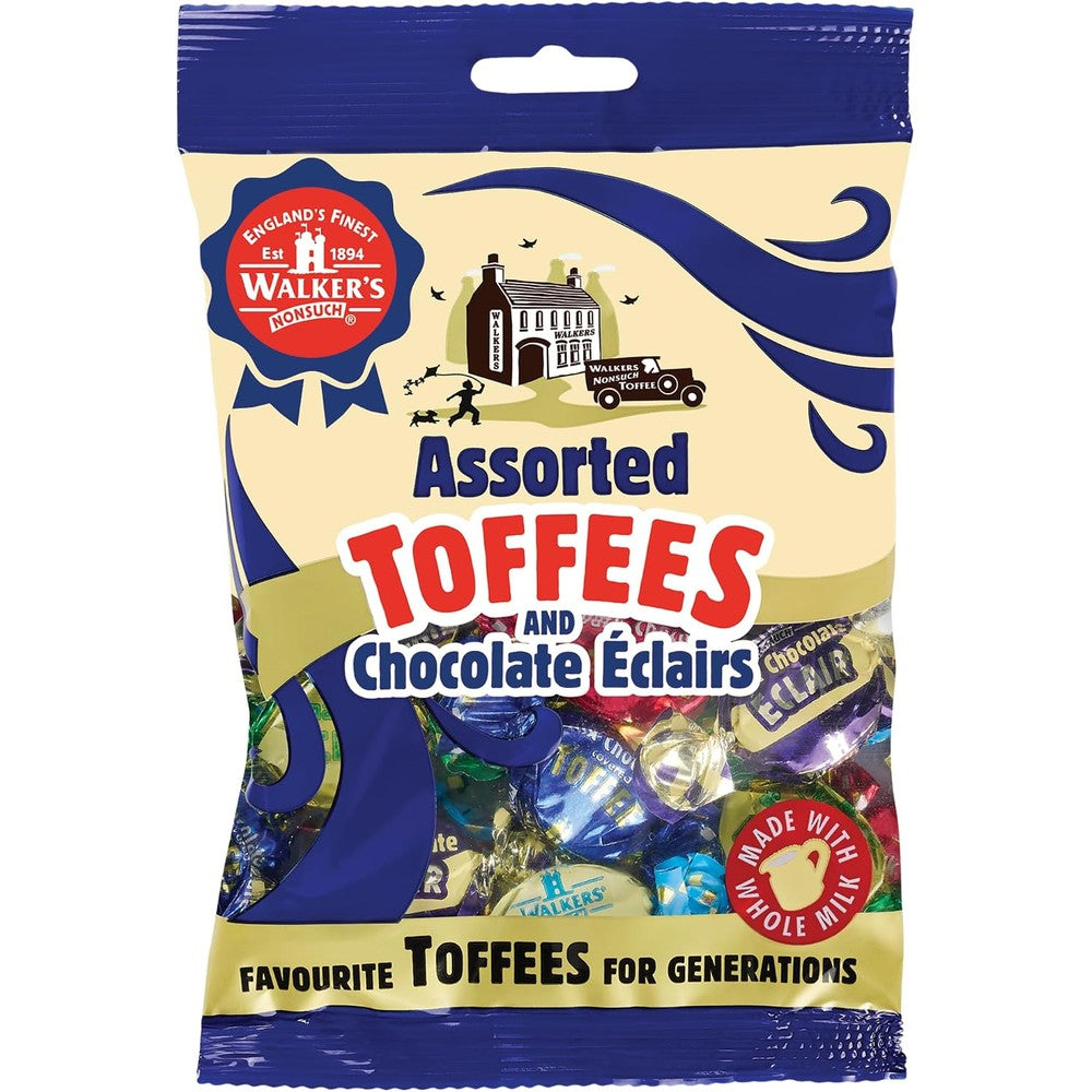 Walkers Nonsuch Assorted Toffees front view pouch packaging